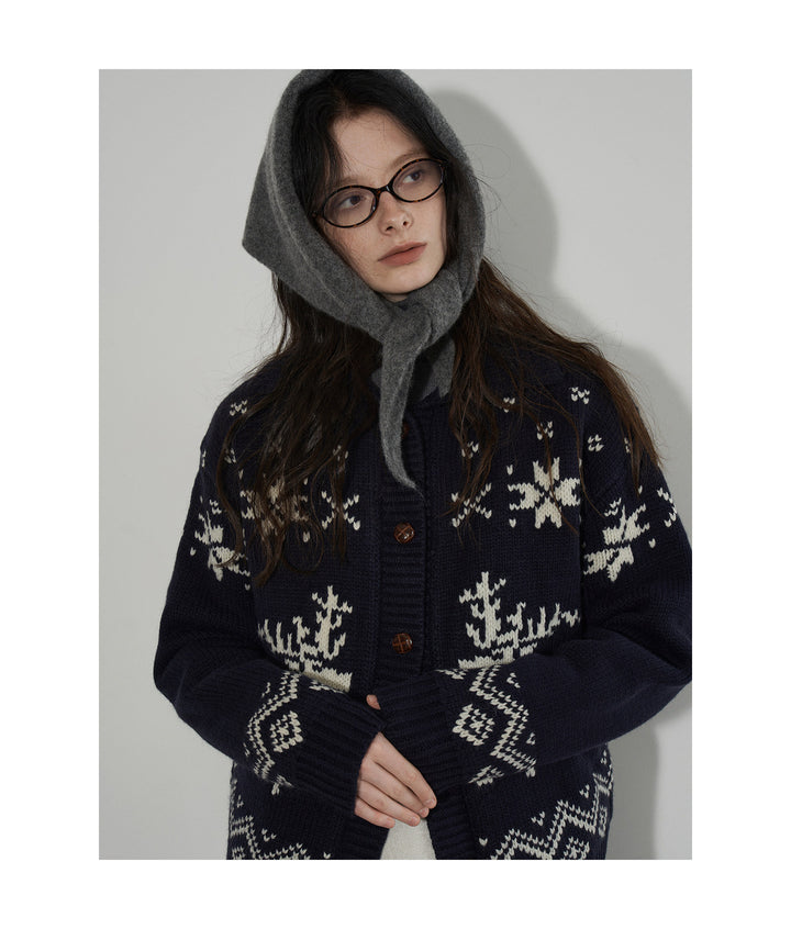 Nordic Reindeer Knit Cardigan LCKC0306