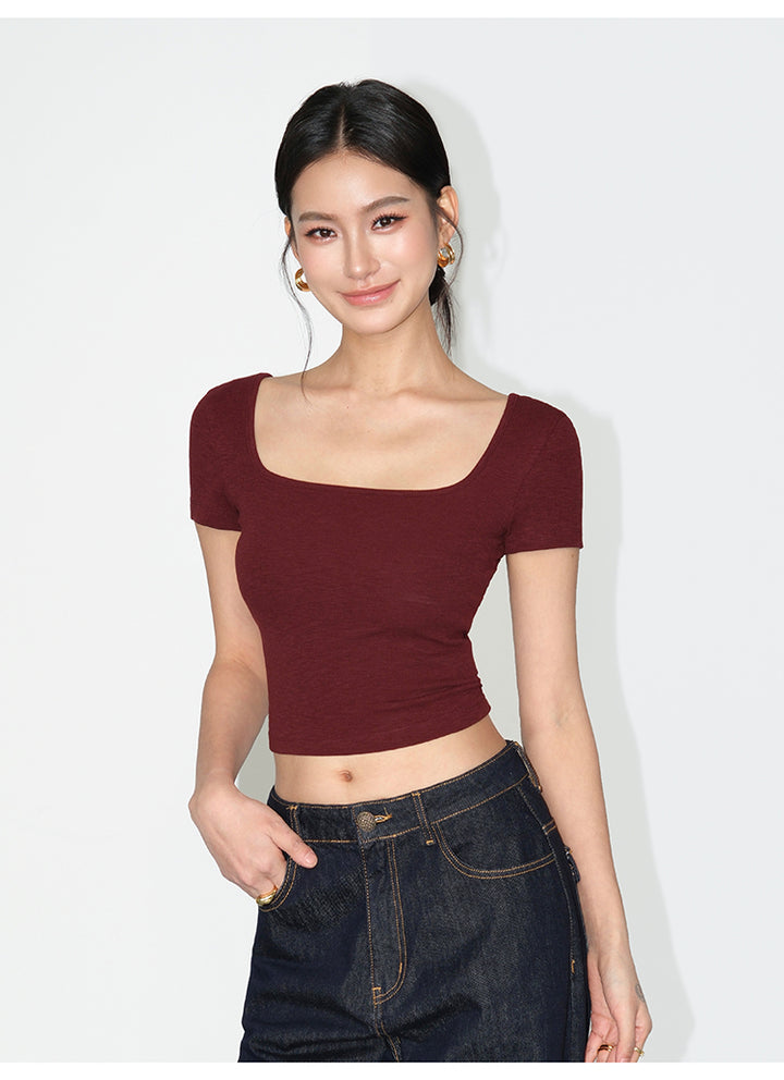 Essential Reversible Square Neck Tee NHSN0187