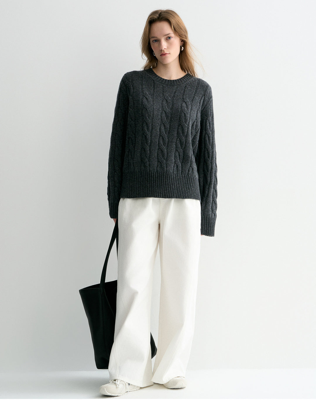 Luna Cable Wool Knit Sweater SSKS0315