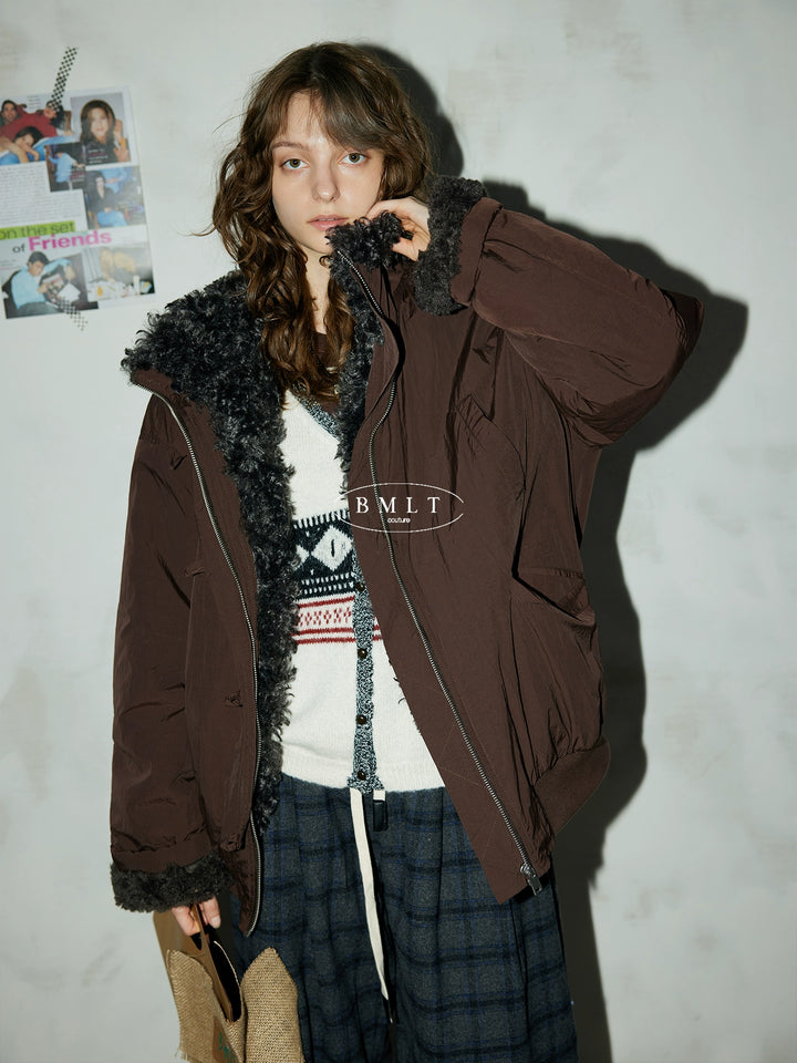 Cozy Fur-Lined Nylon Jacket BMNJ0294
