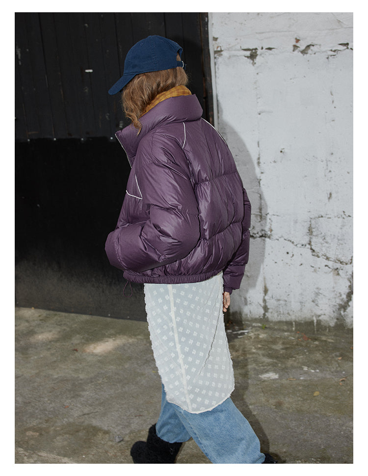 Plum Cloud Cropped Puffer Jacket BMPJ0296