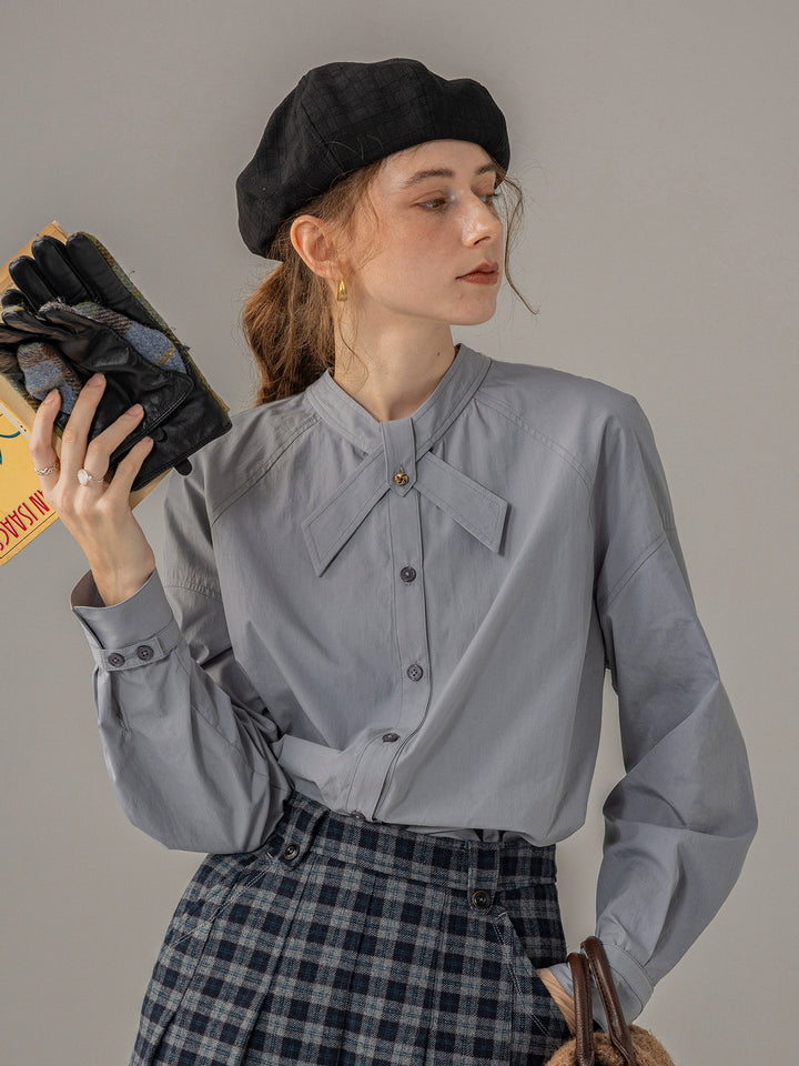 Elegant Bow-Tie Collar Shirt DACS0117
