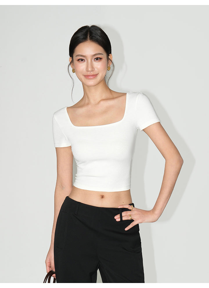 Essential Reversible Square Neck Tee NHSN0187