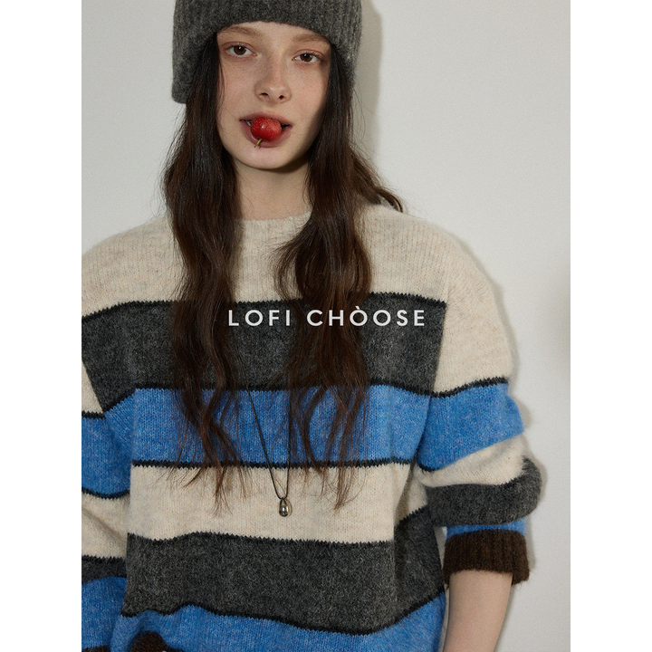 Harbor Stripe Wool-Blend Knit Sweater LCKS0311