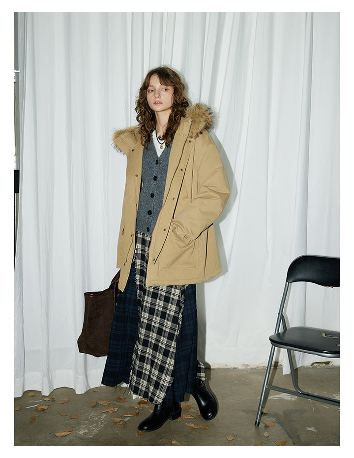 Sandstone Fur-Trim Cotton Parka BMPK0297