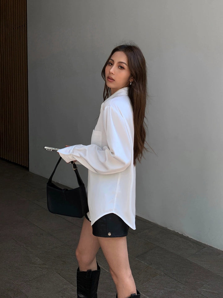 Satin Flow Overshirt NHOS0190