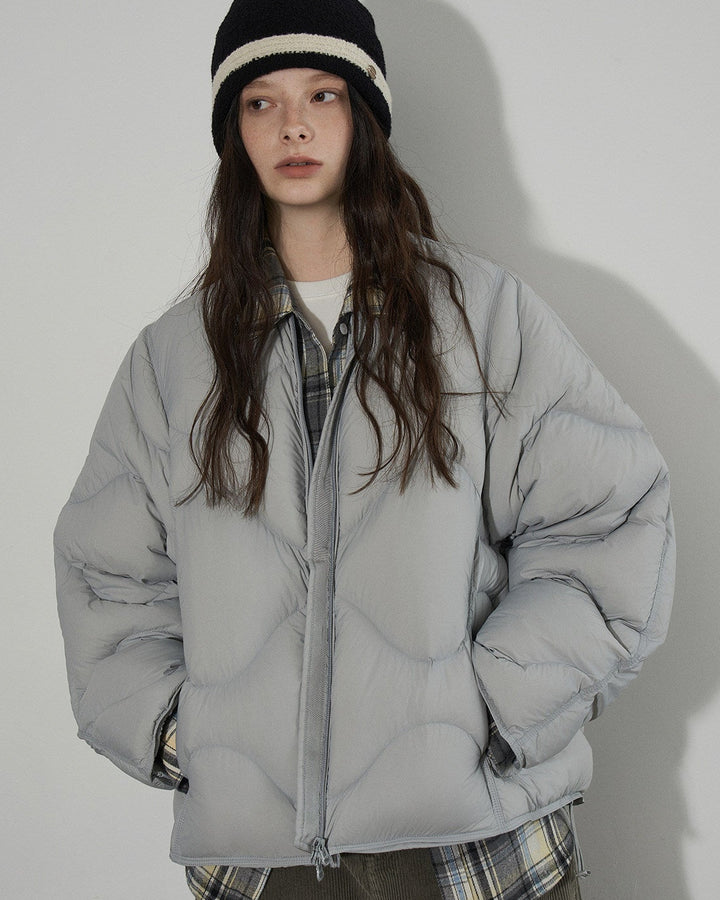 Wave Quilted Cotton Down Jacket LCDJ0305