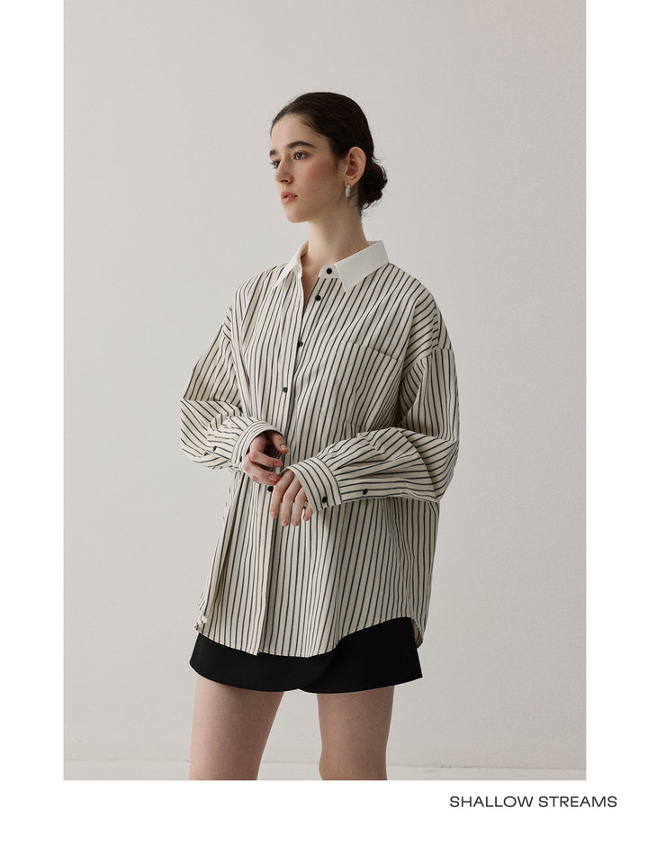 Coastal Line Oversized Shirt SSOS0186
