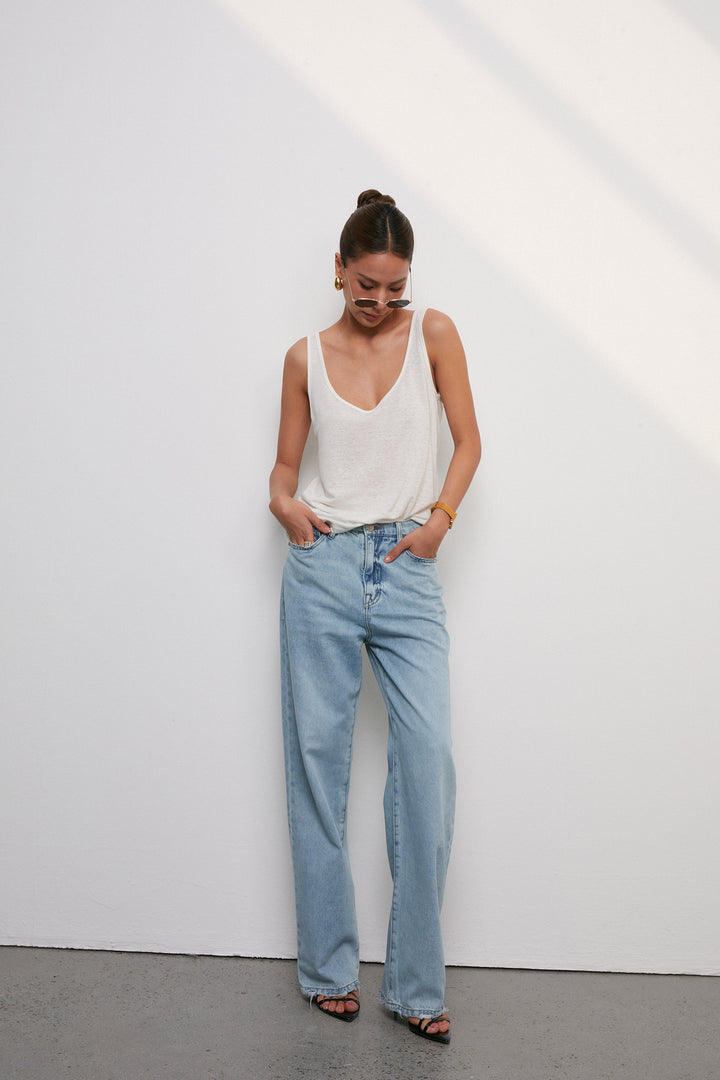 Everyday Scoop Linen Tank DGLT0201
