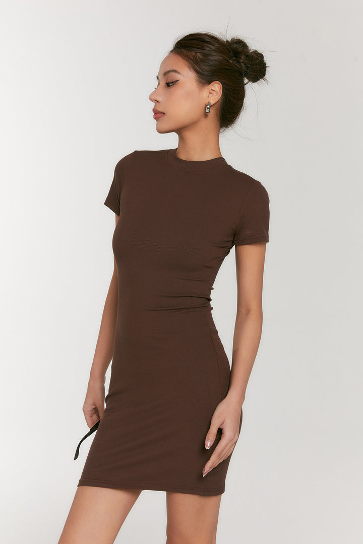 SculptFit Ribbed Mini Tee Dress DGMD0203