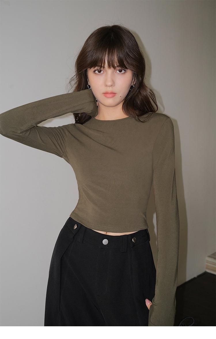 Sculpted Fit Cropped Long Sleeve NHLS0259