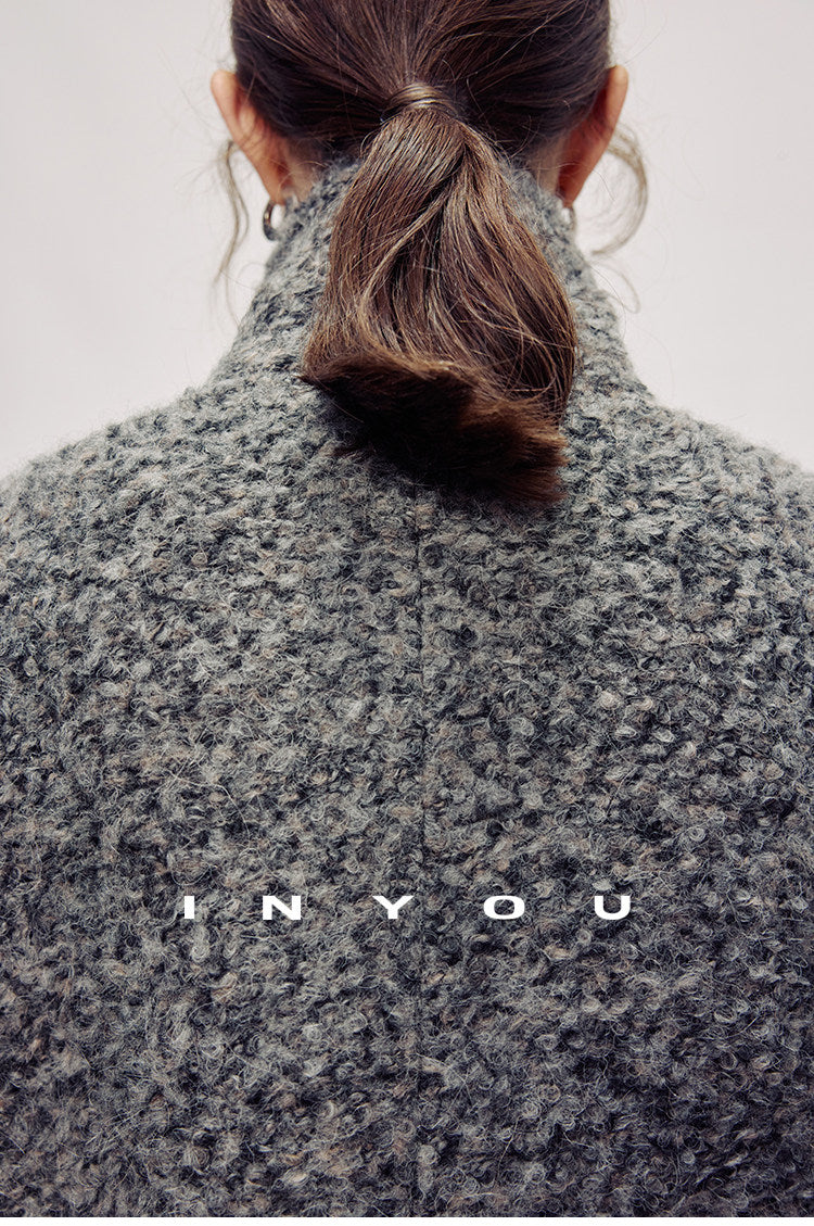 Stone Heather Wool Toggle Coat IYTC0321