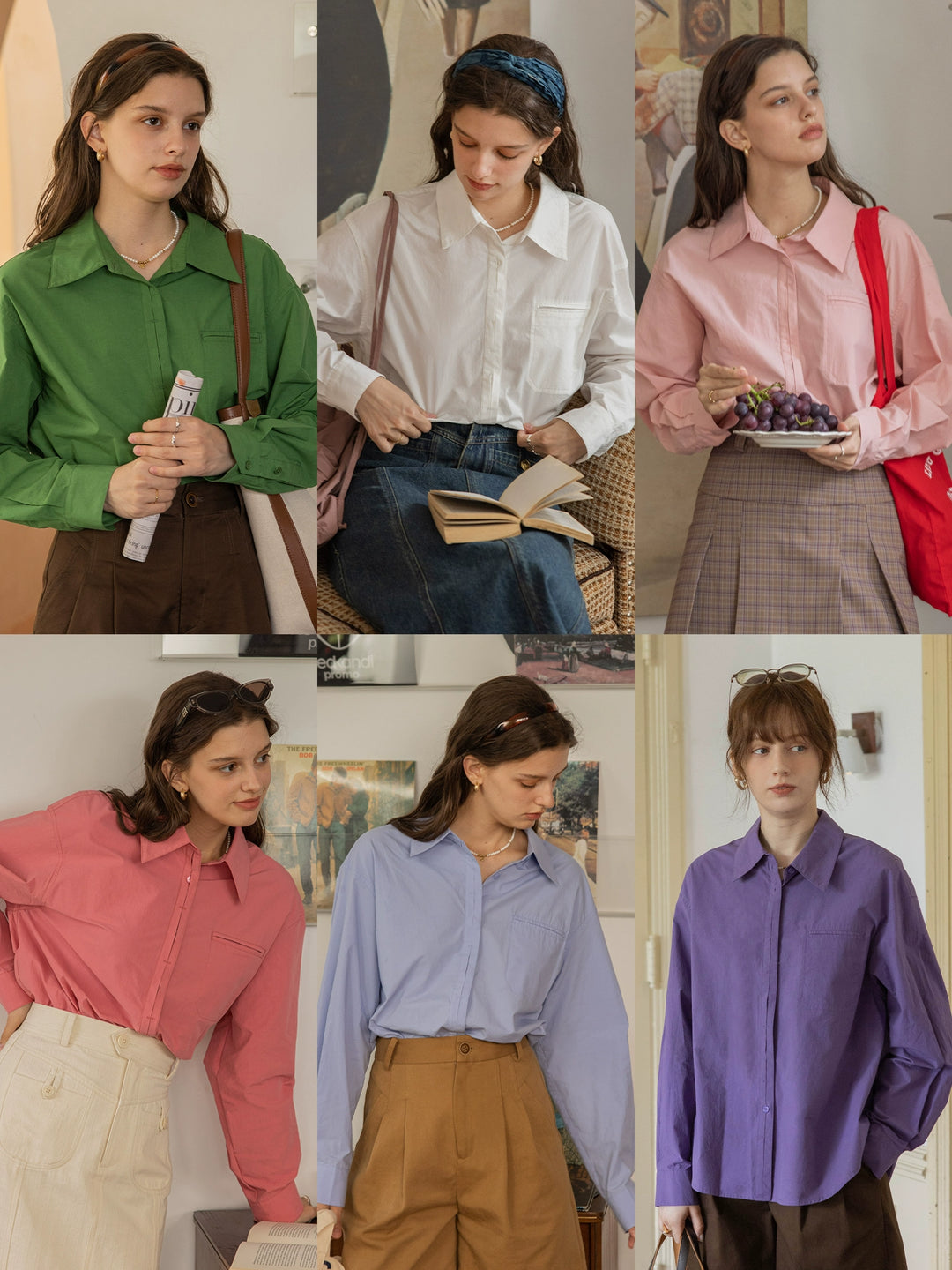 Pure Color Cotton Shirt DACS0120