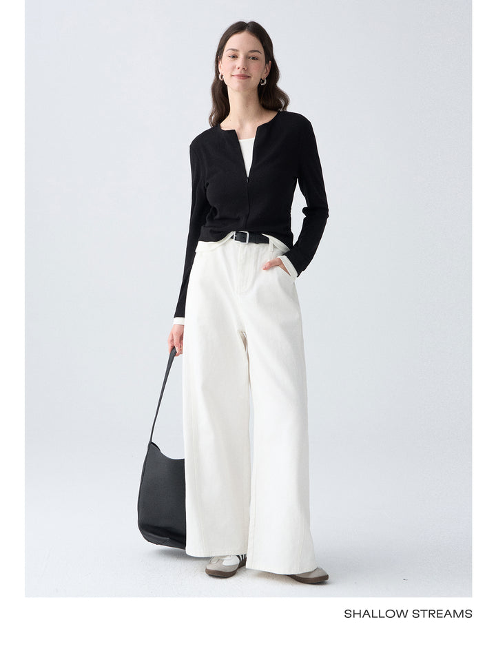 Contrast Layer Knit Cardigan SSKC0287