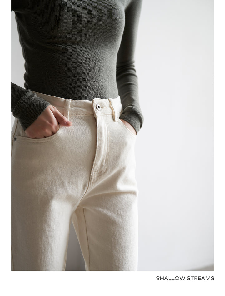 Soft Frame High-Rise Straight Jeans SSSJ0183