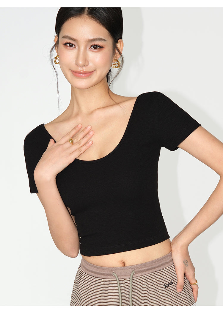 Essential Reversible Square Neck Tee NHSN0187