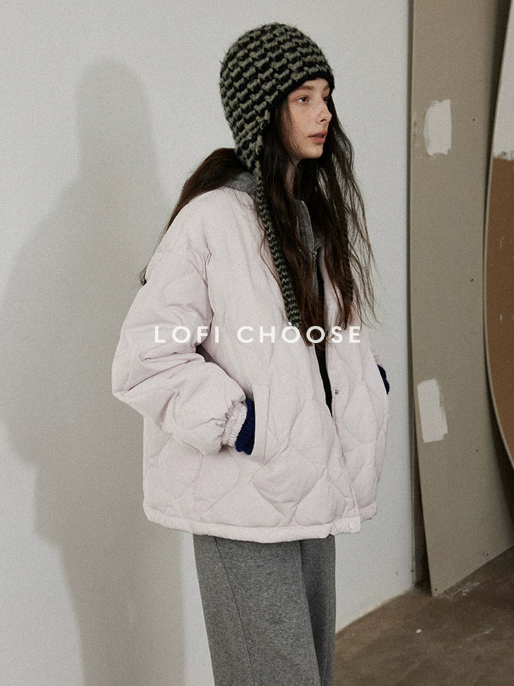Quilted Chevron Down Jacket LCDJ0052