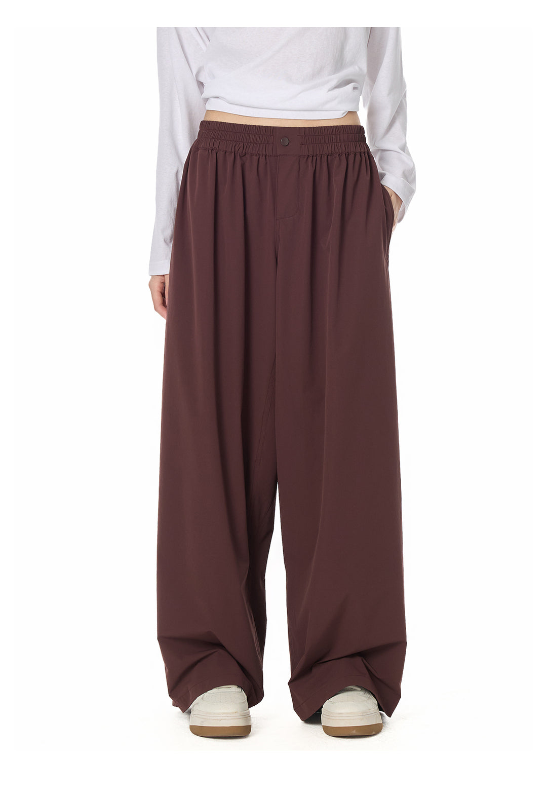 Street Relaxed Wide-Leg Banding Pants TSBP0276