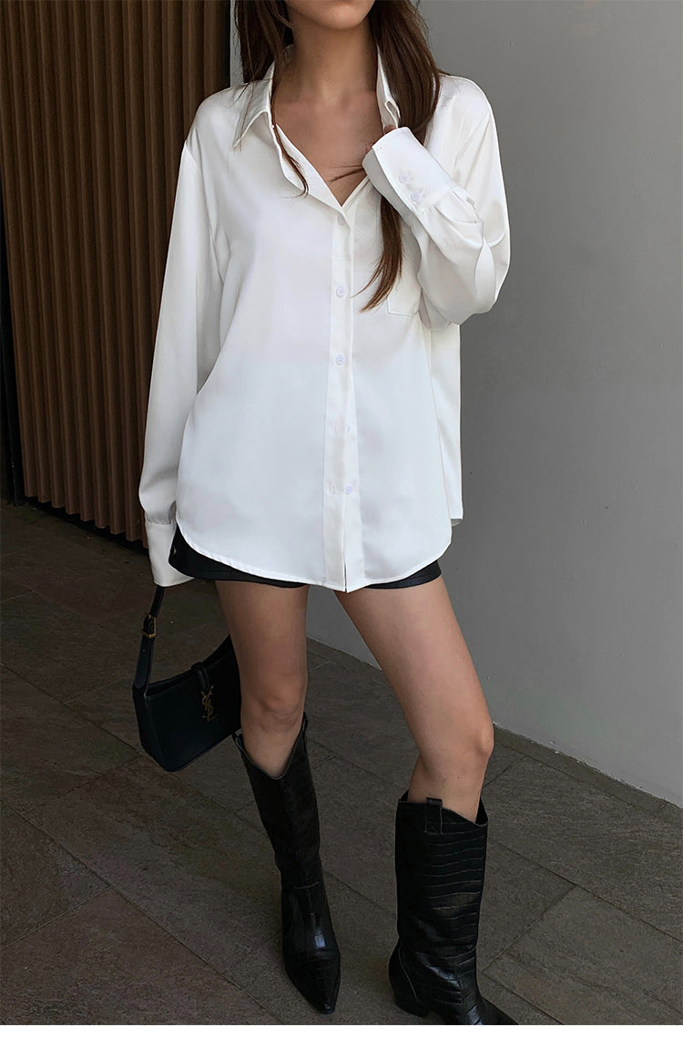 Satin Flow Overshirt NHOS0190