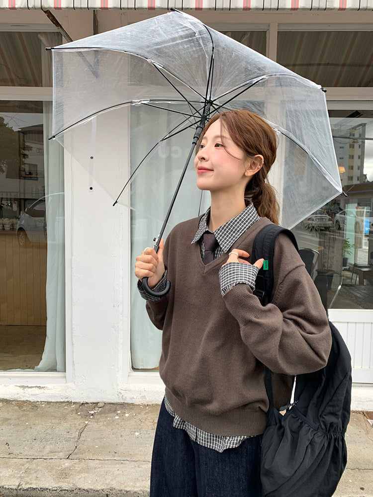 Vintage Check Shirt with Heritage Cable Knit Vest &Tie SET WSVS0334