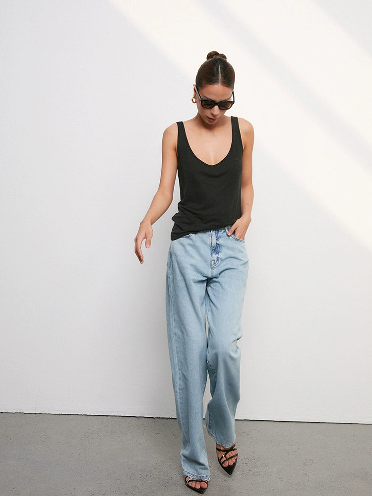 Everyday Scoop Linen Tank DGLT0201