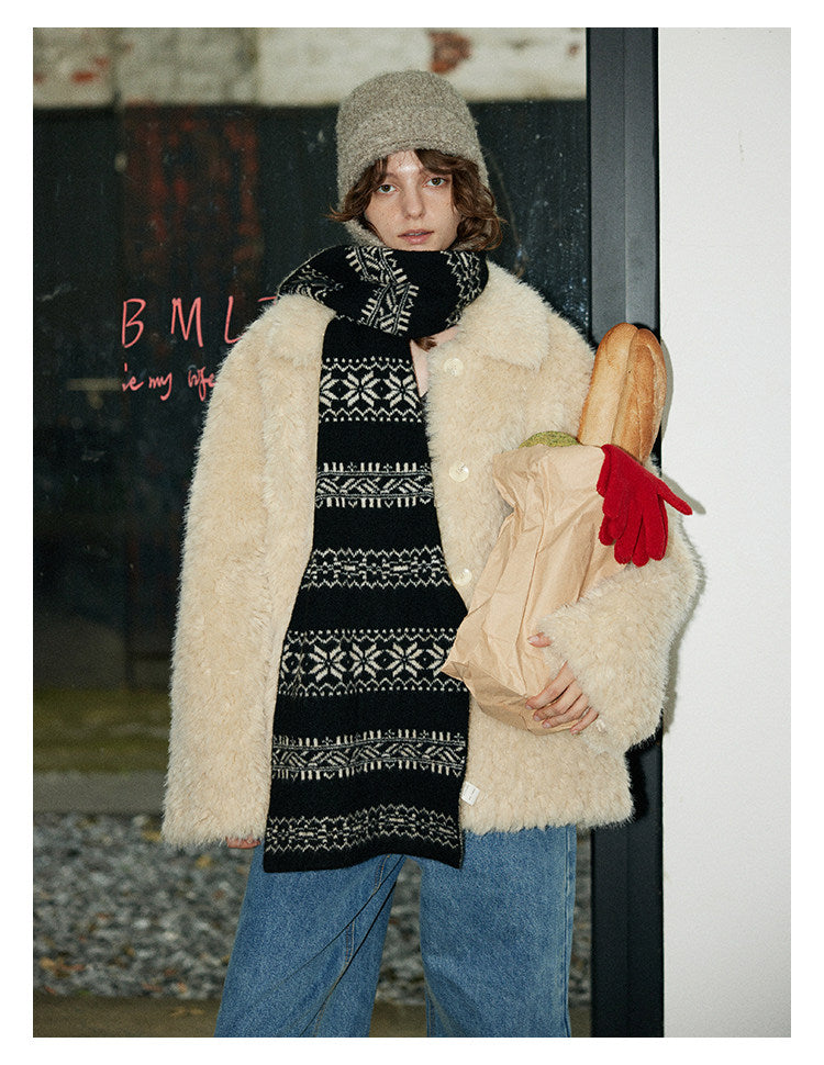 Soft Sherpa Faux Fur Button Jacket BMFJ0303