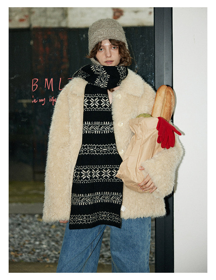 Soft Sherpa Faux Fur Button Jacket BMFJ0303