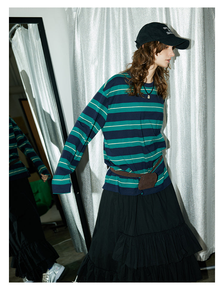 Retro Stripe Cotton Tee BMCT0266