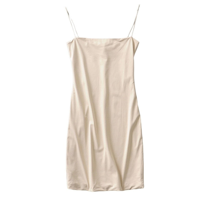 SleekGlow Spaghetti Strap Mini Dress LHMD0243