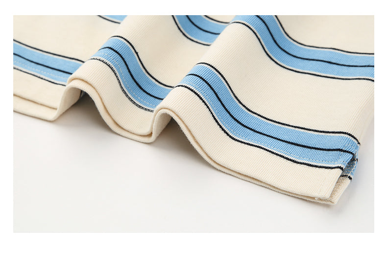 Retro Stripe Oversized Polo Long Sleeve TSOP0278