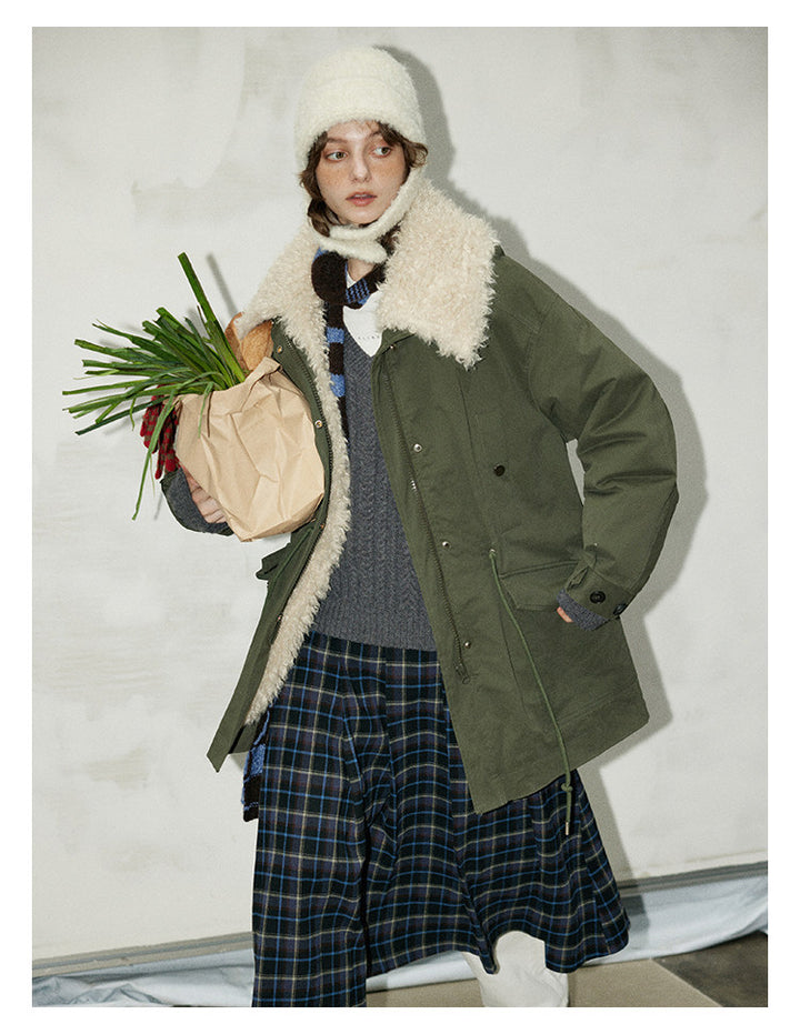 Vintage Shearling-Trim Utility Down Jacket BMDJ0299