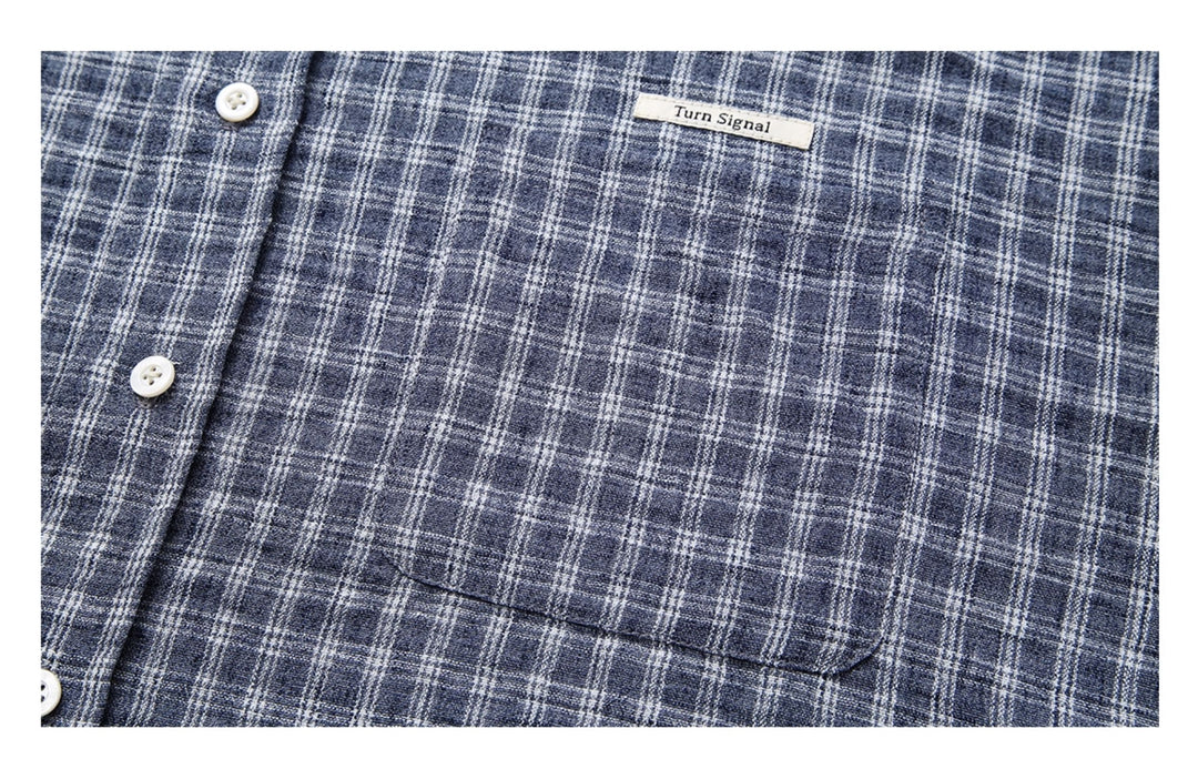 Oversized Plaid Button-Up Shirt TSBS0267