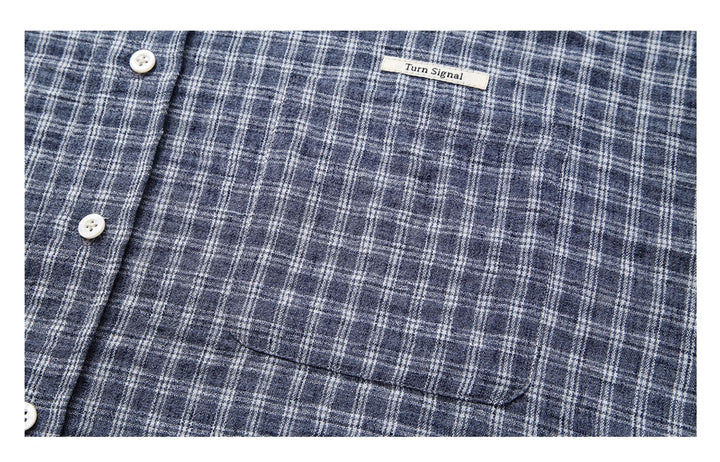 Oversized Plaid Button-Up Shirt TSBS0267