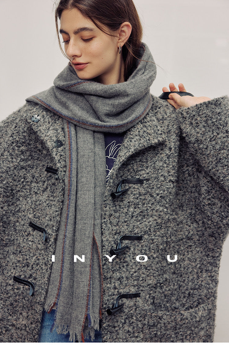 Stone Heather Wool Toggle Coat IYTC0321