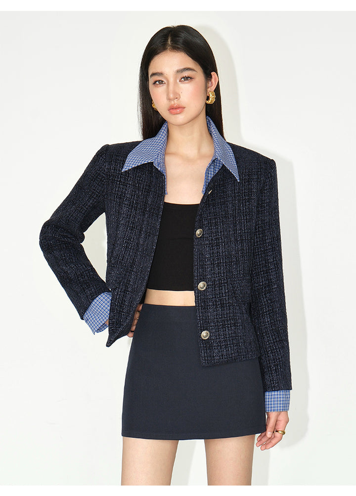 Sculpted Sleeveless Blazer Mini Set NHMS0180