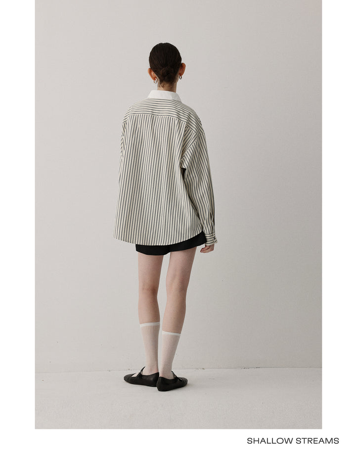 Coastal Line Oversized Shirt SSOS0186