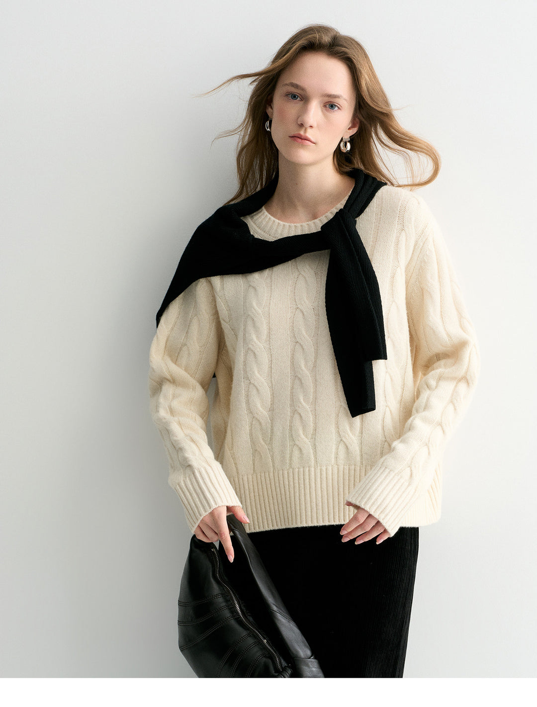 Luna Cable Wool Knit Sweater SSKS0315