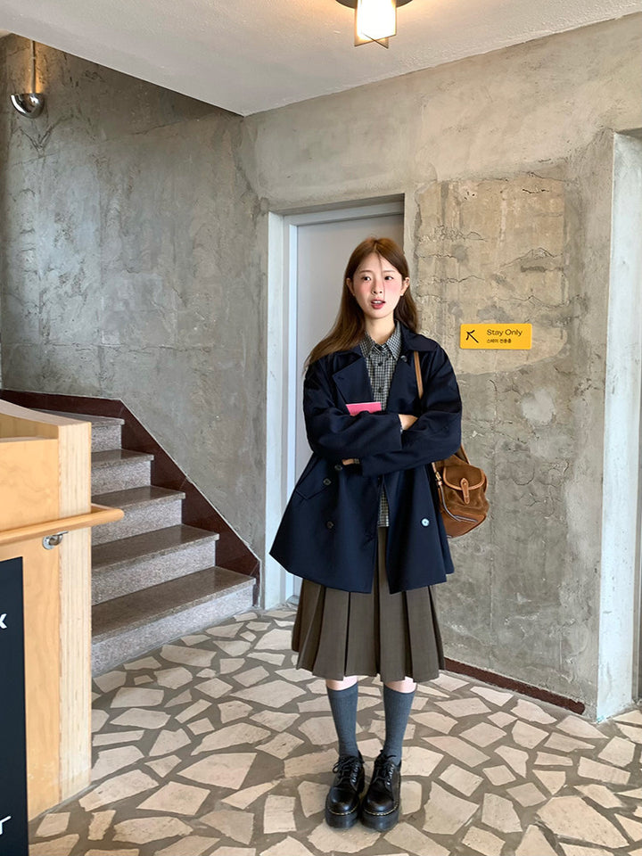 Vintage Pleat Midi Skirt WSMS0331