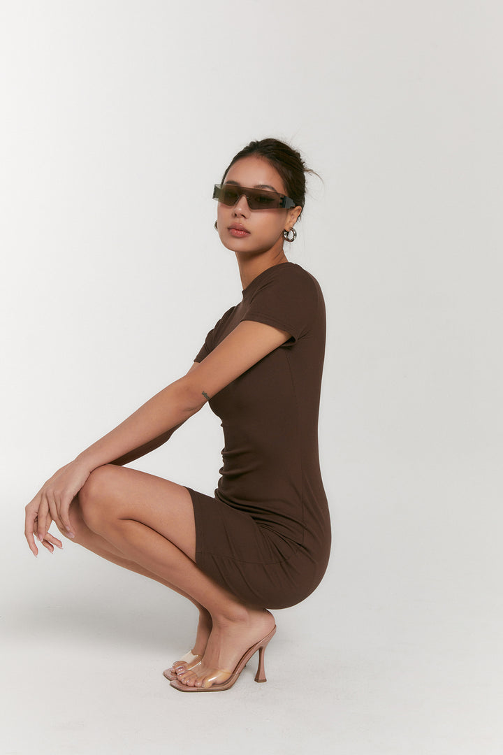 SculptFit Ribbed Mini Tee Dress DGMD0203