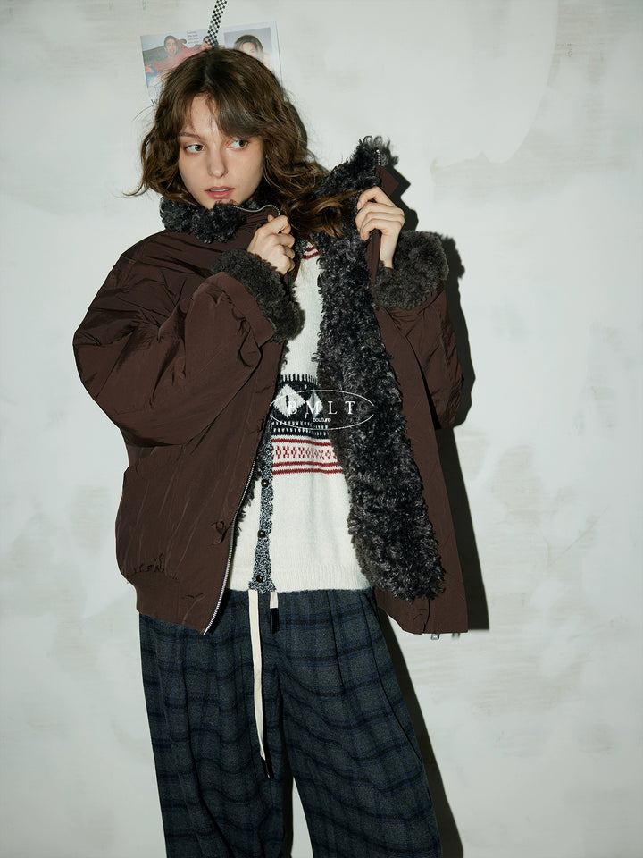 Cozy Fur-Lined Nylon Jacket BMNJ0294