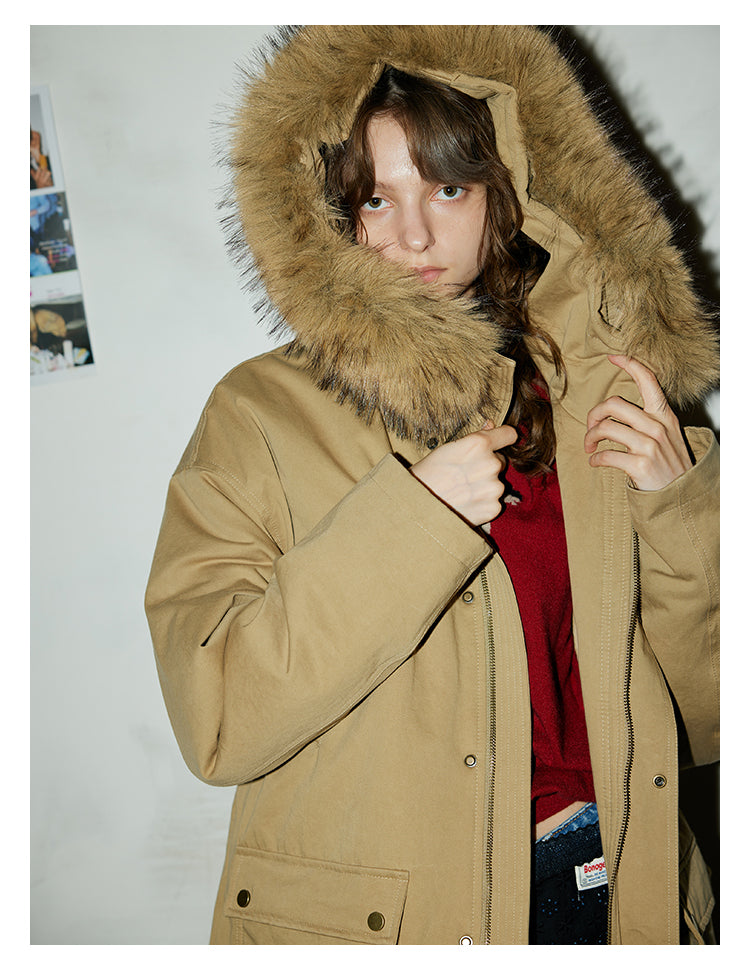 Sandstone Fur-Trim Cotton Parka BMPK0297