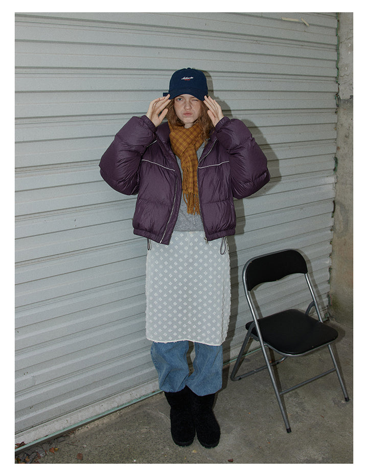 Plum Cloud Cropped Puffer Jacket BMPJ0296