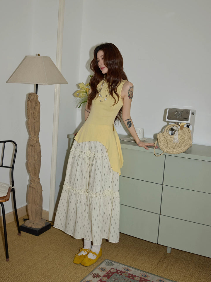 Butterline Asymmetric Knit Top KKKT0330