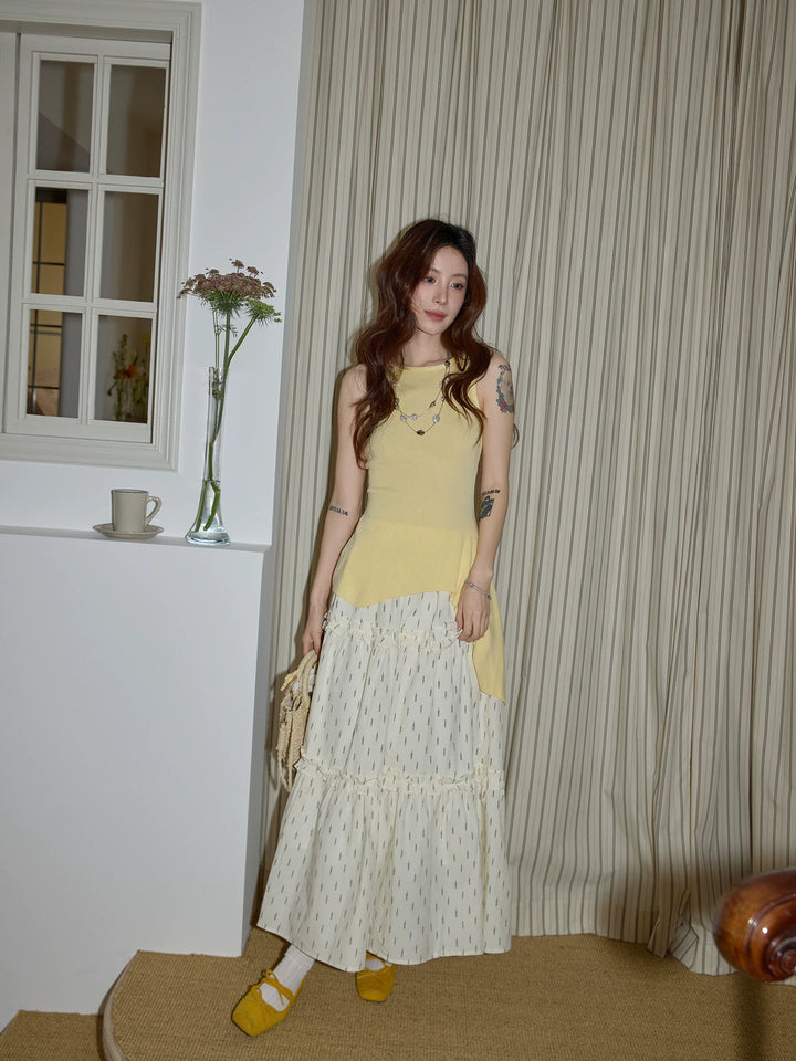 Ivory Breeze Layered Skirt KKLS0329