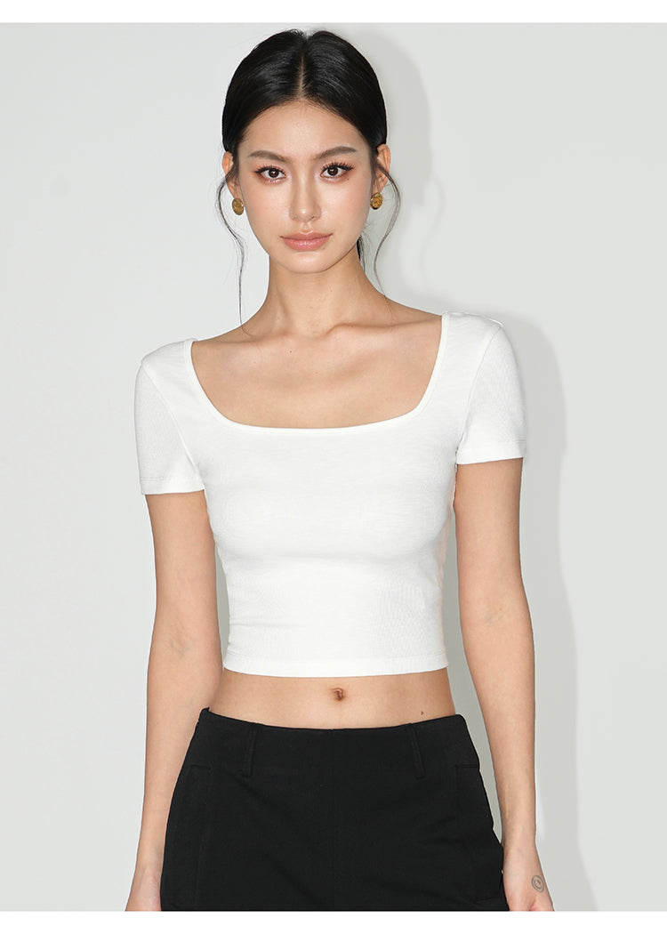 Essential Reversible Square Neck Tee NHSN0187