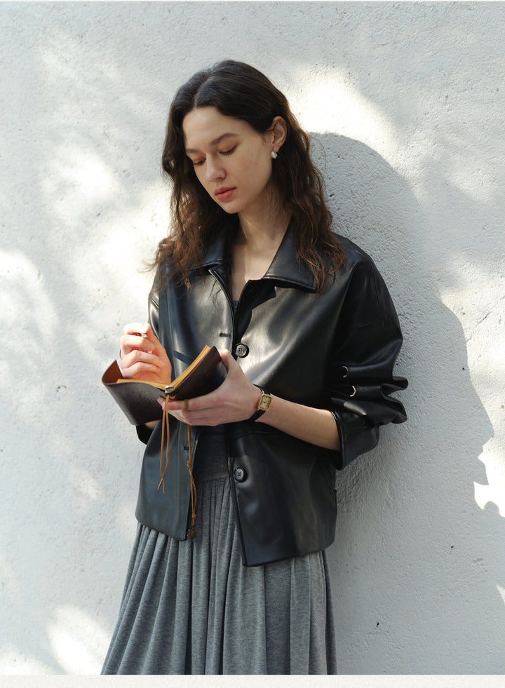 Vintage Soft PU Short Jacket CCLJ0140