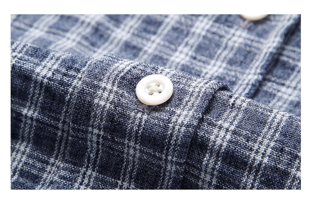 Oversized Plaid Button-Up Shirt TSBS0267