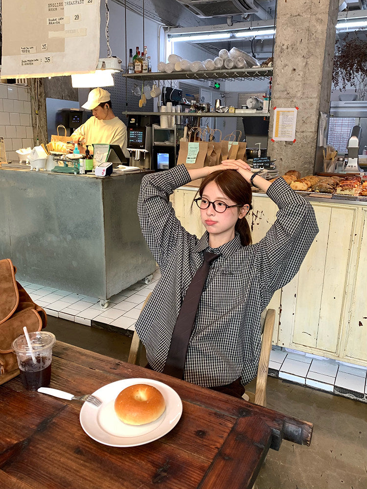 Vintage Check Shirt with Heritage Cable Knit Vest &Tie SET WSVS0334