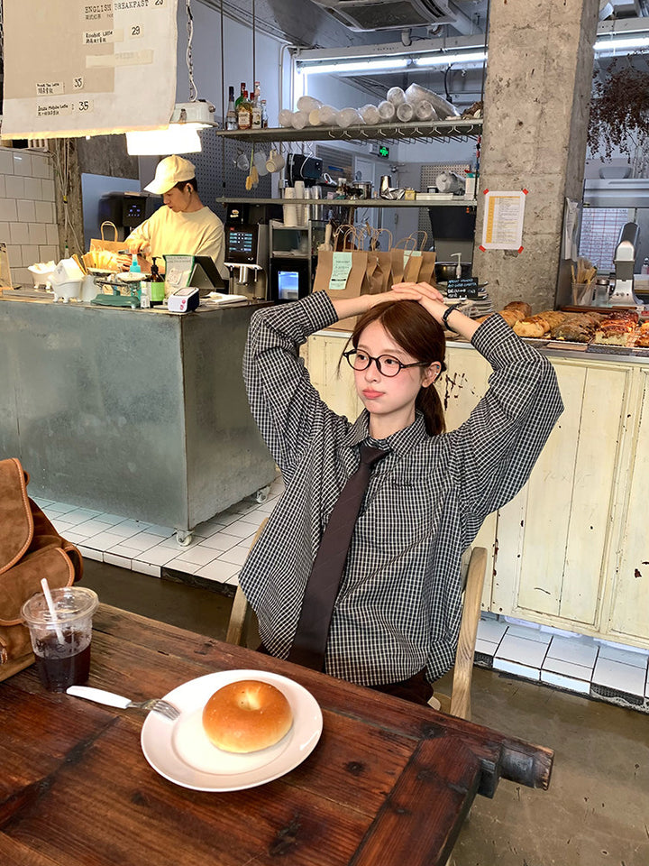 Vintage Check Shirt with Heritage Cable Knit Vest &Tie SET WSVS0334