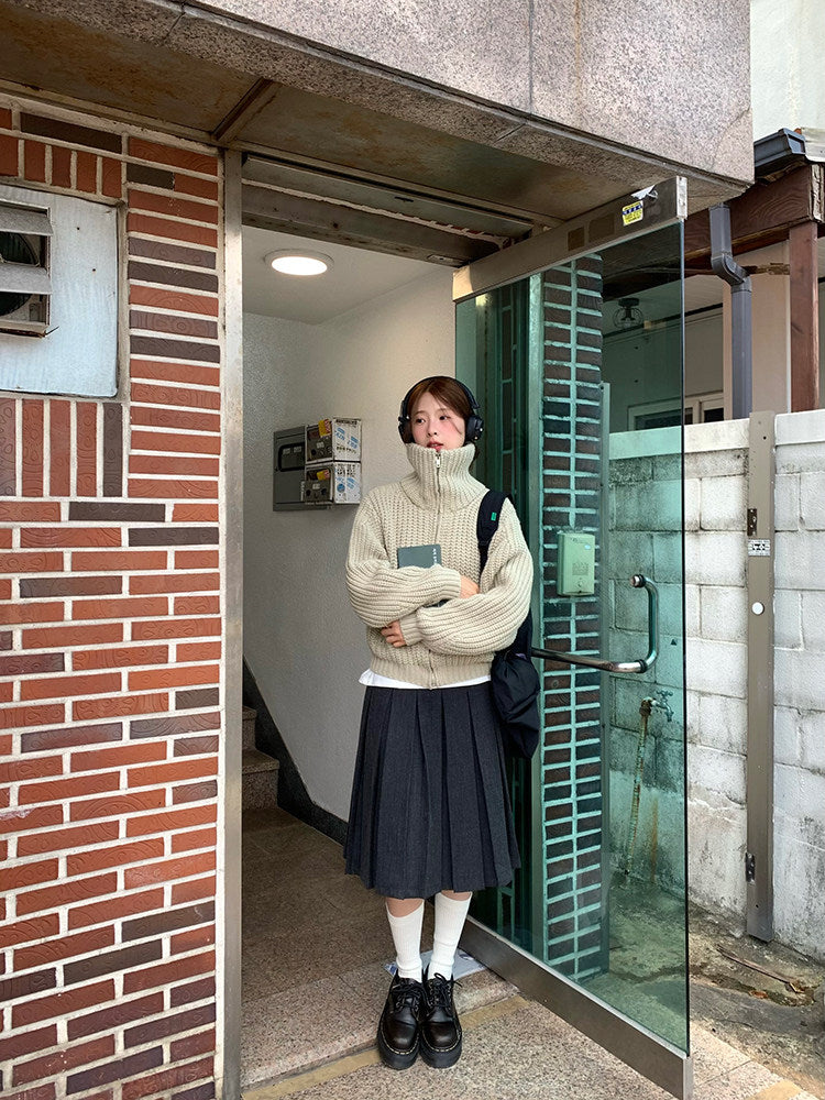 Vintage Pleat Midi Skirt WSMS0331